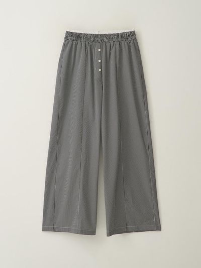 ODER Stripe Boxy Relaxed Fit Pants [Black]