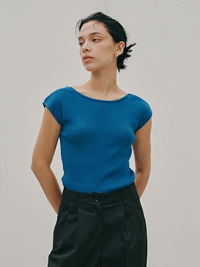 ODER Two Way Cap Sleeve Pullover (Blue)