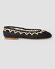 Odissì Women's Bea Zigzag Raffia Ballet Flats - 6