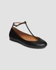 Odissì Women's Calla Leather T-Strap Ballet Flats - 2