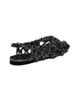 Odissì Women's Viviane Metallic Knot Woven Slingback Flat Sandals - 3