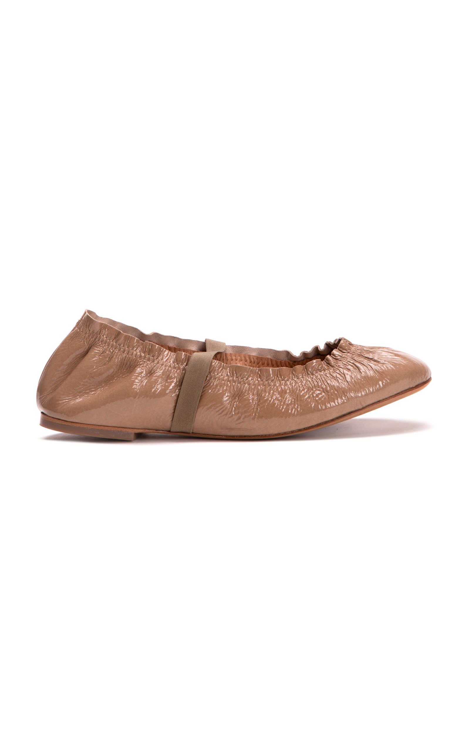 Odissi Odissi Flora Patent Leather Ballerina Flats