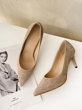 ODR Basic Premium Lambskin Suede Pumps [Beige] (ODR2019018)