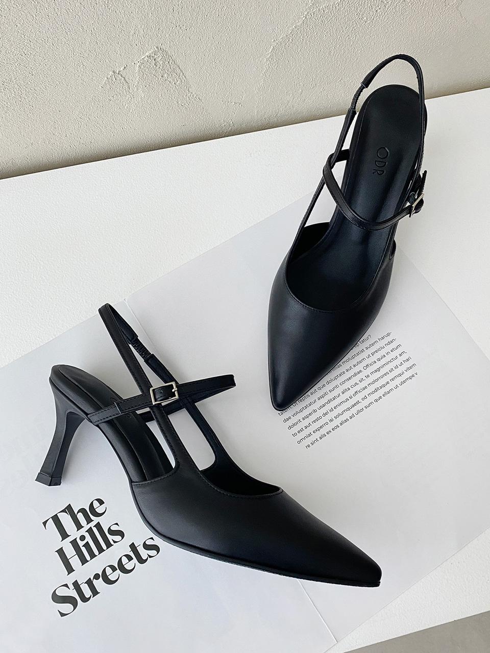ODR Lillian Strap Slingback 5/67cm Pumps [Black] (ODRD24050)