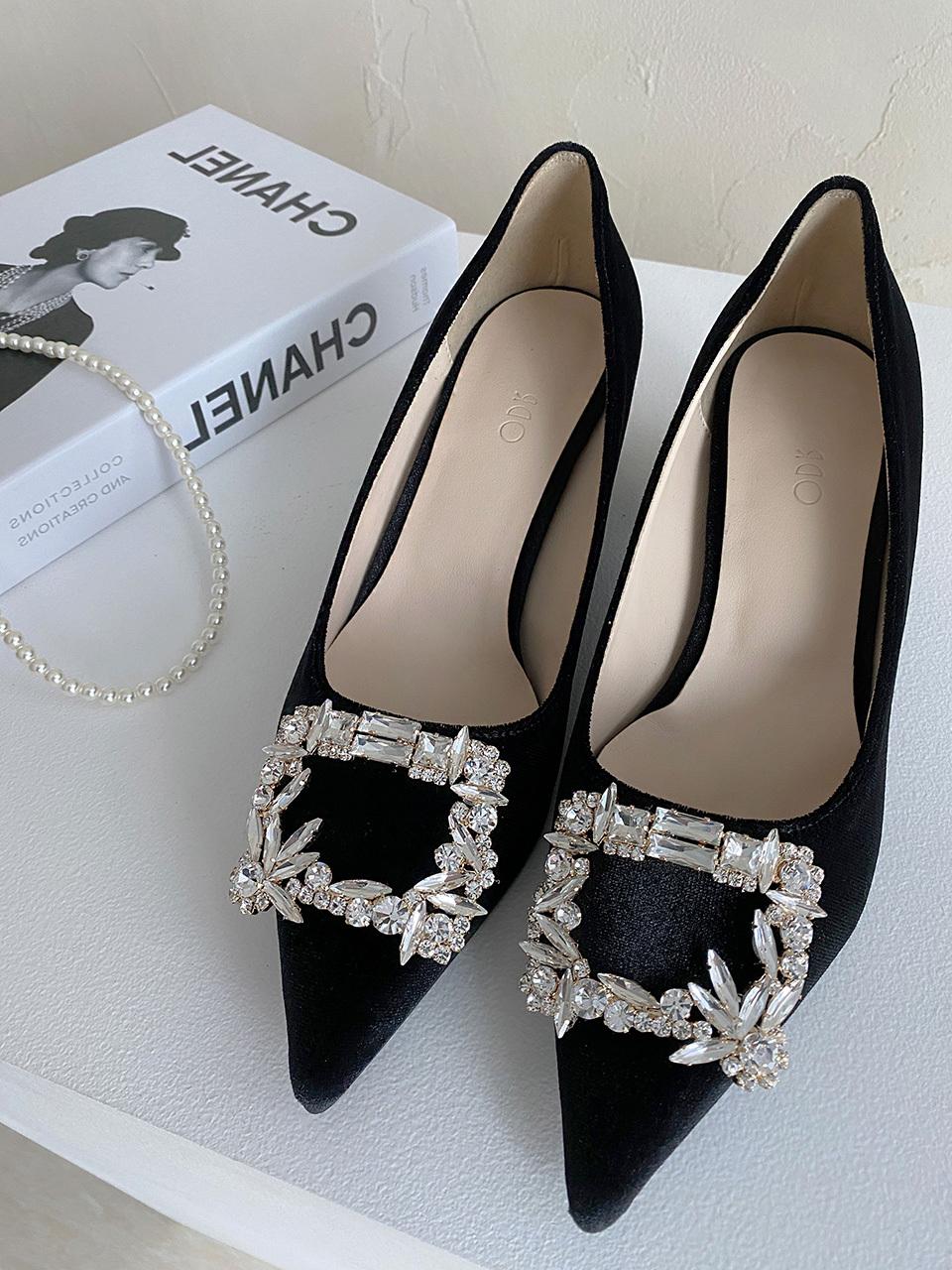 ODR Velvet Dazzle Pumps_Black 5cm ODR220281