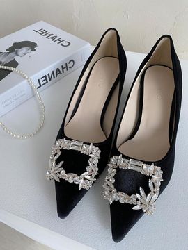 ODR Velvet Dazzle Pumps_Black 5cm ODR220281