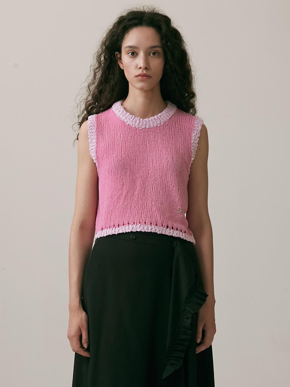 OEF 22SS_Two tone Knit (Pink/Baby Pink)