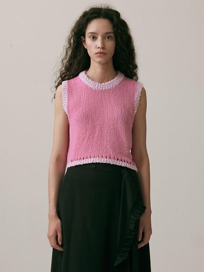 OEF 22SS_Two tone Knit (Pink/Baby Pink)