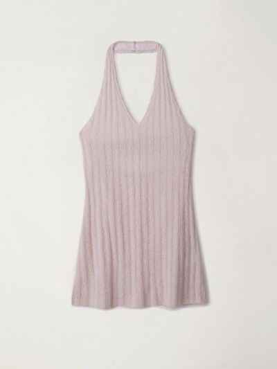 OEF OEF Halter Neck Knit Top (Baby Pink)