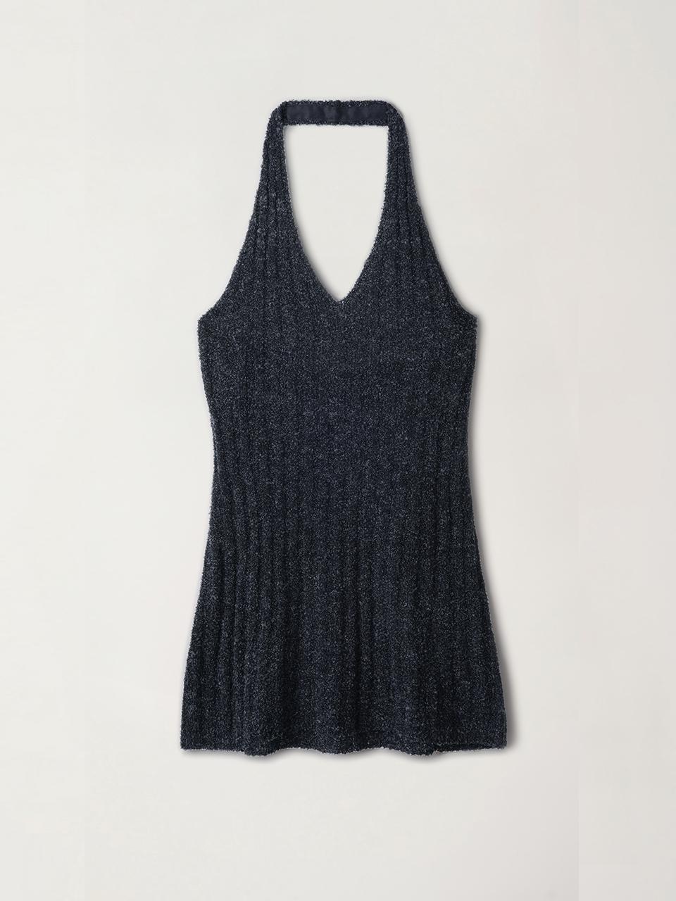 OEF OEF Halter Neck Knit Top (Charcoal)