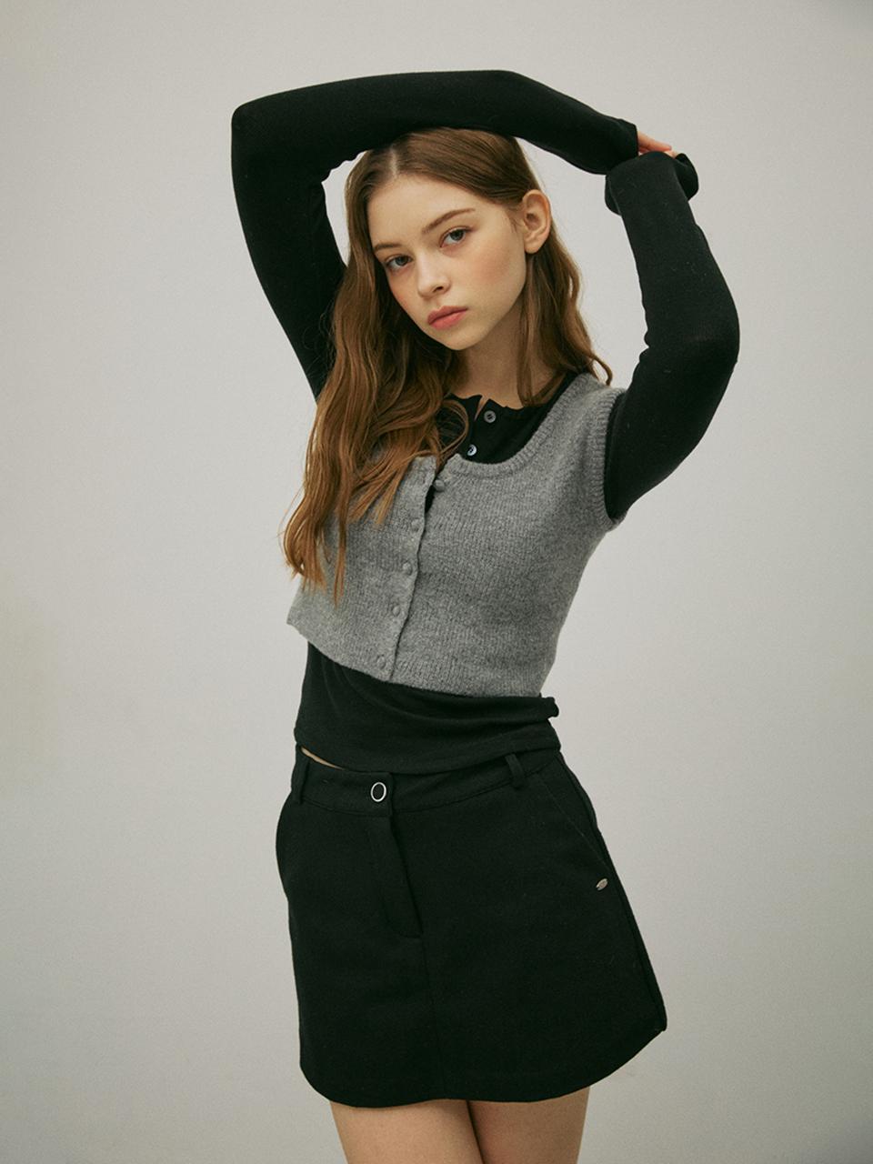 of that year Yak Wool Reversible Knit Vest [Gray]
