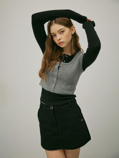 of that year Yak Wool Reversible Knit Vest [Gray]