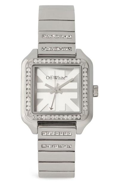 Off-White Off-White After Hours Crystal Bracelet Watch, 26.5mm x 33mm