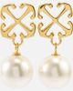 Off-White Off-White Arrows faux pearl drop earrings - 1