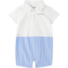 Off-White Off-White Baby White & Blue Bookish Mix Jumpsuit