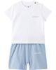 Off-White Off-White Baby White & Blue Scribble Diag Jersey T-shirt & Shorts Set - 1