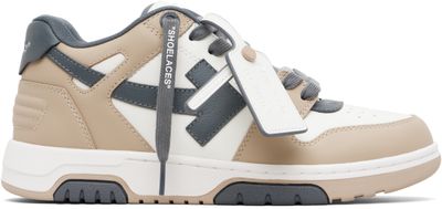 Off-White Off-White Beige & Gray Out Of Office Sneakers