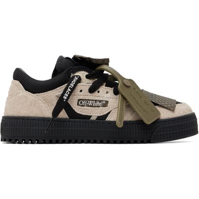 Off-White Off-White Beige & Khaki Low Top 3.0 Off Court Sneakers