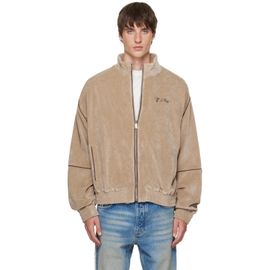 Off-White Off-White Beige Script Logo Lounge Relax Track Jacket