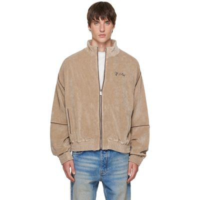 Off-White Off-White Beige Script Logo Lounge Relax Track Jacket