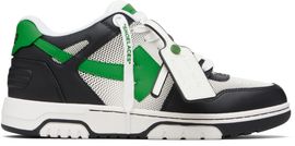 Off-White Off-White Black & Green 'Out Of Office' Calf Gradient Sneakers