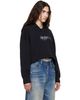 Off-White Off-White Black Embroidered Script Crop Polo - 2