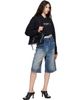 Off-White Off-White Black Embroidered Script Crop Polo - 4