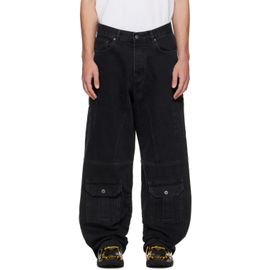 Off-White Off-White Black Half Arrow Cargo Slouchy Jeans