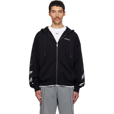Off-White Off-White Black Metal Arrow Skate Zip Hoodie