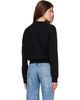 Off-White Off-White Black Meteor Knit Crop Crew Sweater - 3