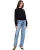 Off-White Off-White Black Meteor Knit Crop Crew Sweater - 4