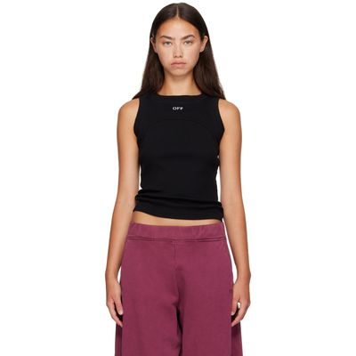 Off-White Off-White Black 'Off' Stamp Round Tank Top