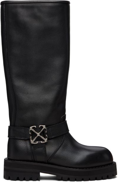 Off-White Off-White Black Off Track Tall Boots