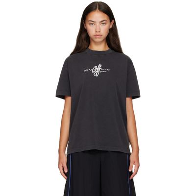 Off-White Off-White Black 'Off White' Stroke T-shirt