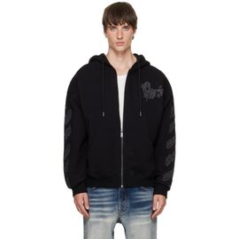 Off-White Off-White Black Paisley Skate Zip Hoodie