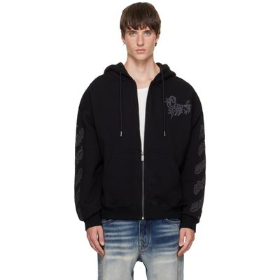 Off-White Off-White Black Paisley Skate Zip Hoodie
