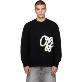 Off-White Off-White Black Script Shared Logo Sweater