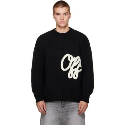 Off-White Off-White Black Script Shared Logo Sweater