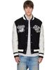 Off-White Off-White Black Wool Regular Collage Varsity Jacket - 1