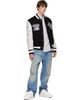 Off-White Off-White Black Wool Regular Collage Varsity Jacket - 4