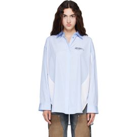 Off-White Off-White Blue & White Mix Stripe Pop Lover Shirt