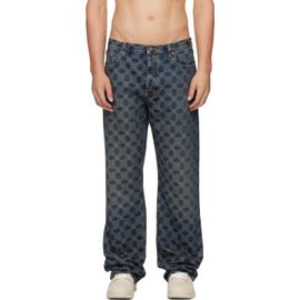 Off-White Off-White Blue Arrow Monogram Slim Relax Jeans