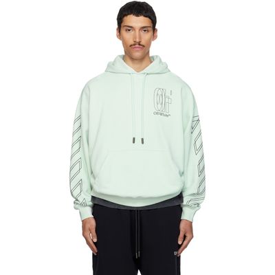 Off-White Off-White Blue Big Double Arrow Skate Hoodie