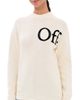 Off-White Off-White Bookish Shared Knit Crew Pullover Ivory Black - 1