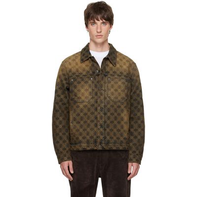 Off-White Off-White Brown Arrow Monogram Skate Denim Jacket
