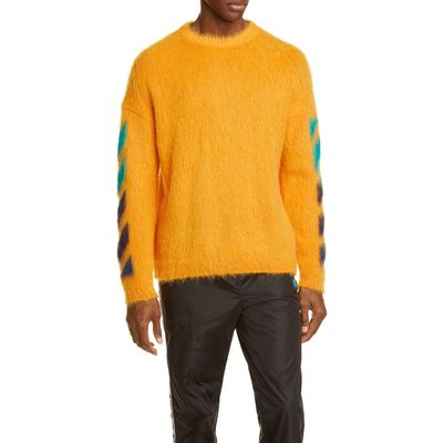 Off-White Off-White Brushed Mohair Blend Sweater