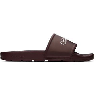 Off-White Off-White Burgundy Bookish Slides