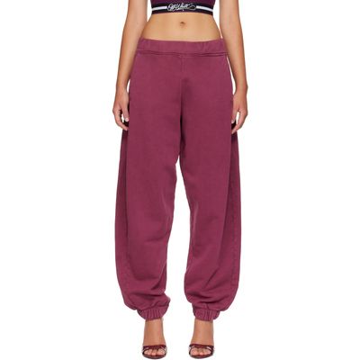 Off-White Off-White Burgundy 'Off' Stamp Balloon Sweatpants
