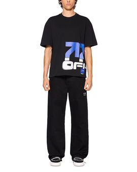 Off-white Off-White Cotton Diagonal Graphic Panel Carpenter Jeans in Black