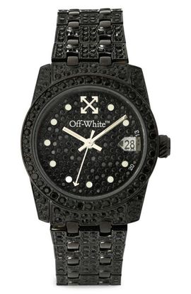Off-White Off-White Discreet Crystal Quartz Bracelet Watch, 32mm